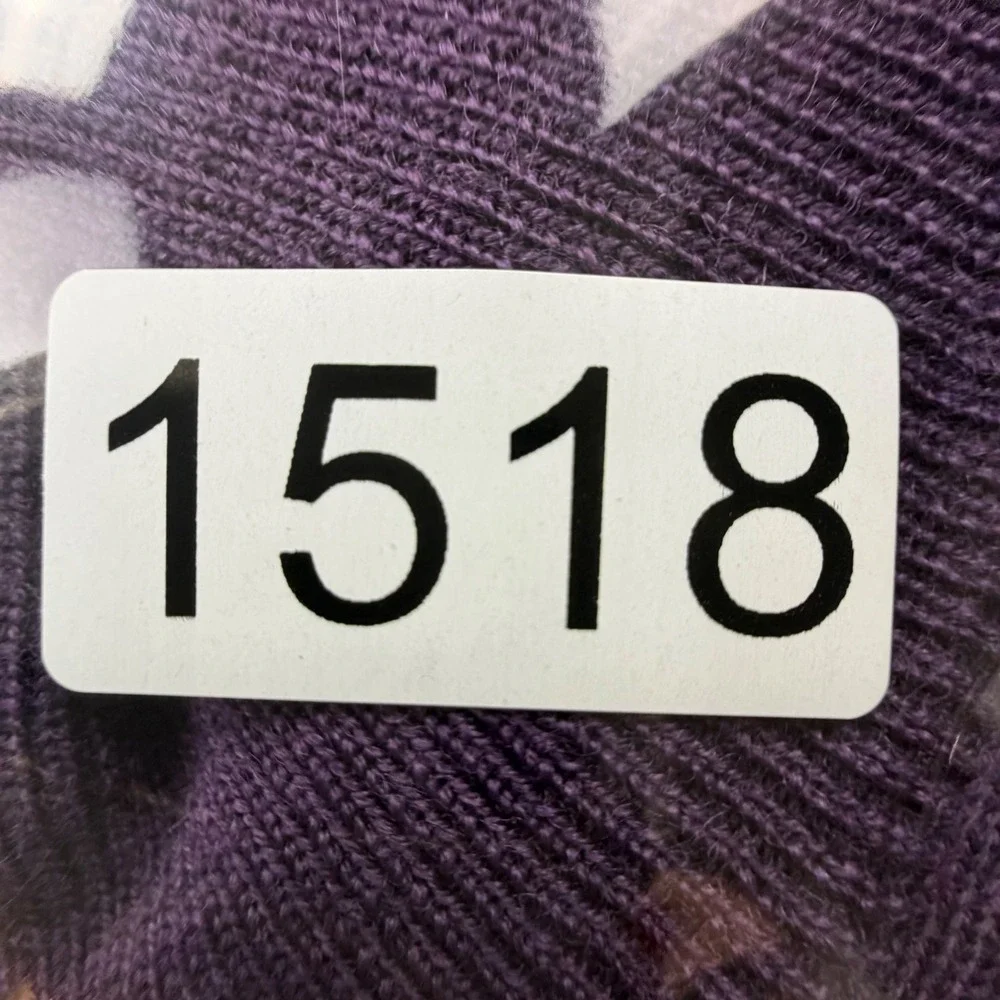 Saks Fifth Avenue Mens XL‎ 100% Merino Wool Quarter Zip Sweater Purple Italy